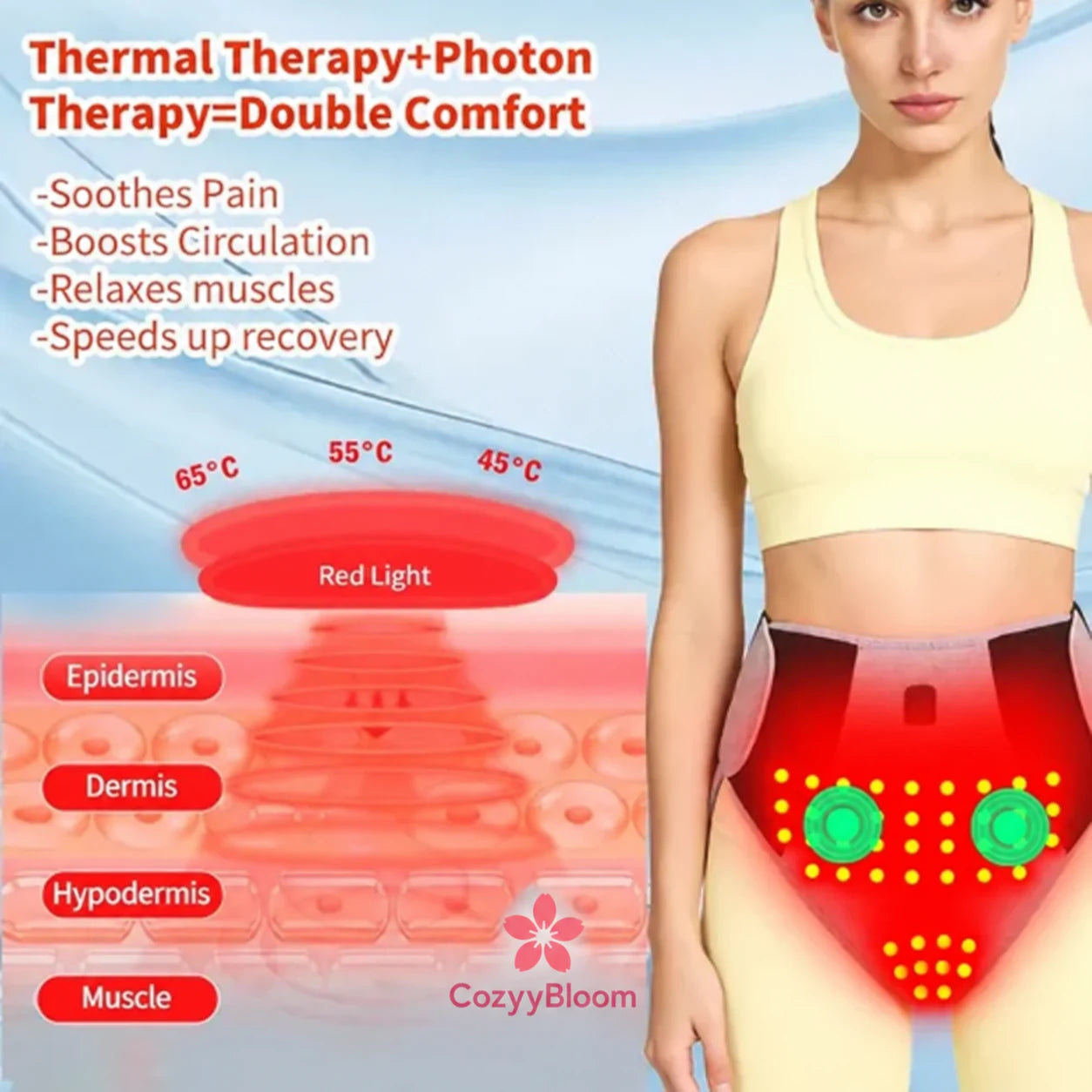 CozyyBloom dual heat and massage therapy